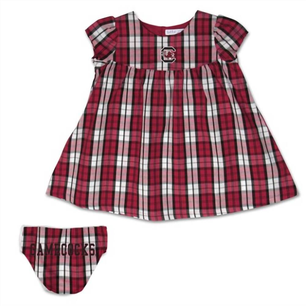 NEW SARA LYNN TOGS girl's university of south carolina campus dress set in red